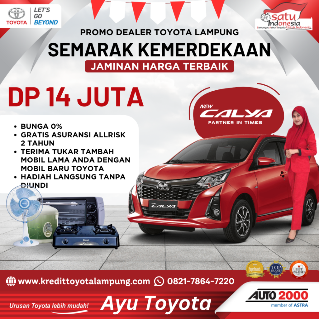 Dapatkan Toyota Calya 2024 dengan Kredit Terbaik – Solusi Ideal untuk Mobil Keluarga Anda!