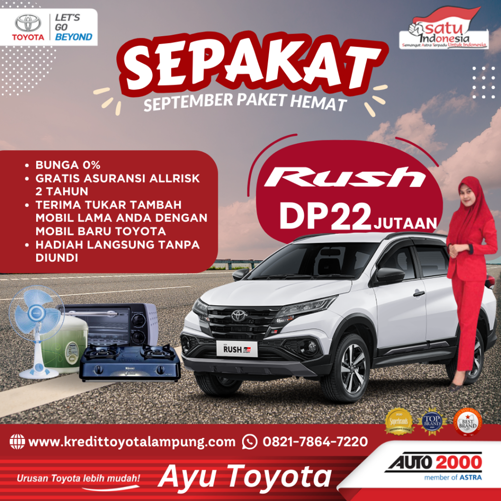 Promo September Toyota RUSH: Wujudkan Impian Anda dengan Penawaran Terbaik!